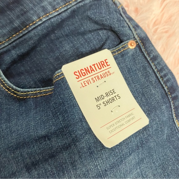Levi’s Jean Shorts 14 Women Mid-rise 5” New Casual Denim - Picture 2 of 6
